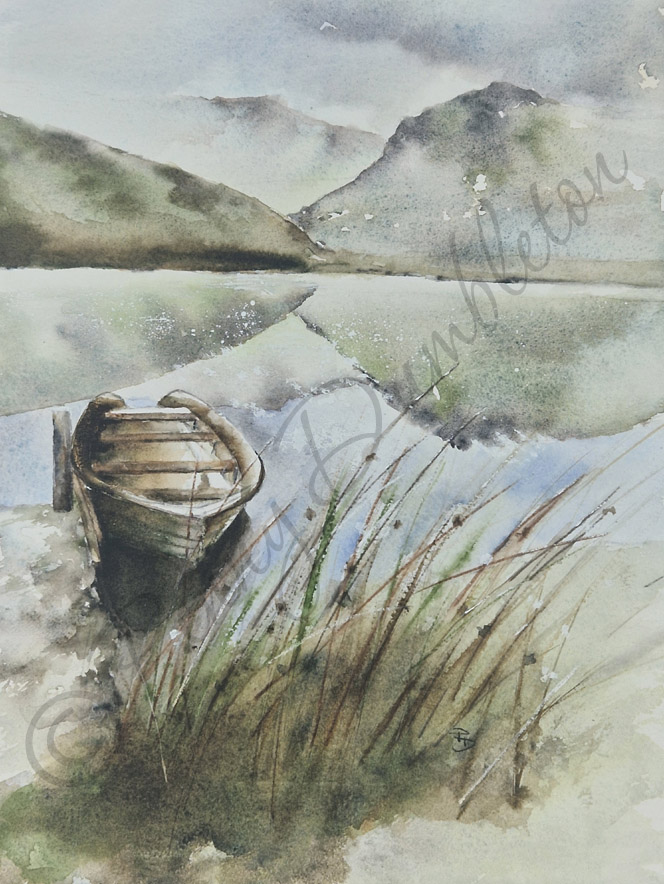 Watercolours by Penny - Welsh Lake